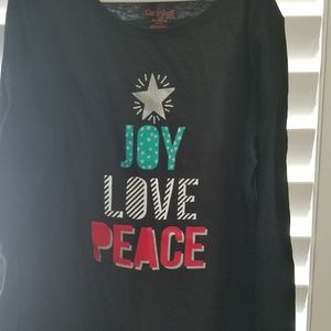NWT Cat & Jack Girls Holiday Long Sleeve Tee XL